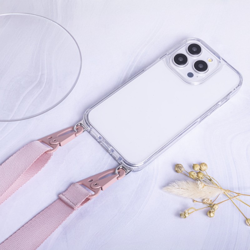 Θήκη Hook Case Apple iPhone 15 (6.1") Clear / Silver