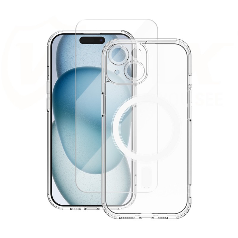Θήκη Vmax Set Mag Case & Glass  Samsung Galaxy S24 Ultra 5G S928 Clear