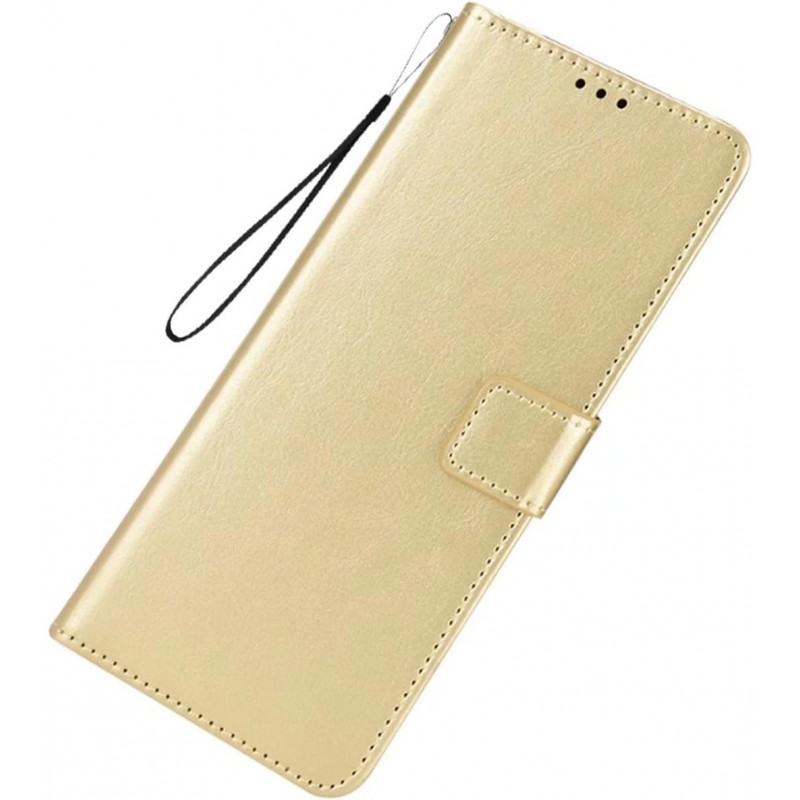 Θήκη Book Leather Wallet Realme C63 / 61 Card Holder Gold