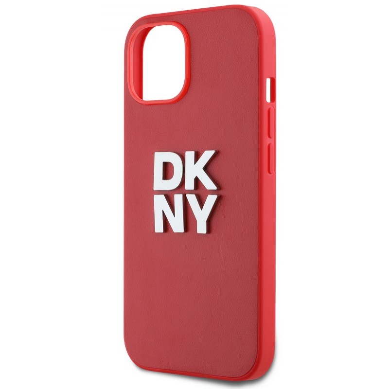 Θήκη DKNY PU Leather Stack Logo Wrist Strap Case Apple iPhone 14 Pro (6.1") Red