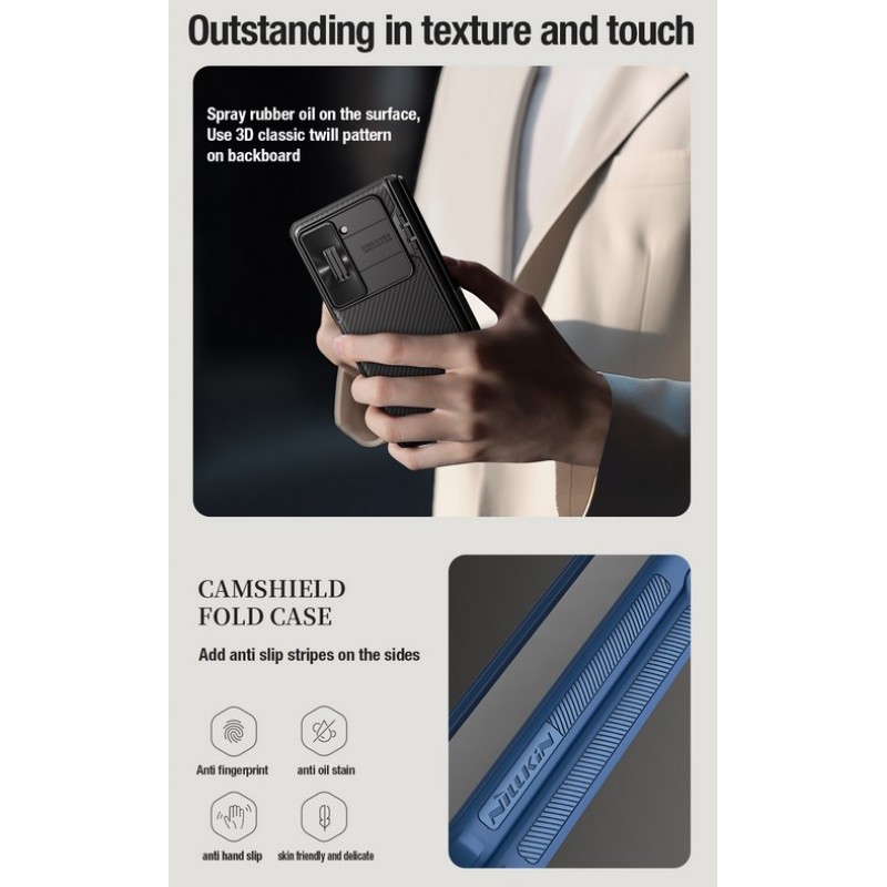 Θήκη NILLKIN Camshield Fold Stand Hard Case Samsung Galaxy Z Fold5 5G SM-F946 Blue Θήκη NILLKIN Camshield Fold Stand Hard Case Samsung Galaxy Z Fold5 5G SM-F946 Blue
