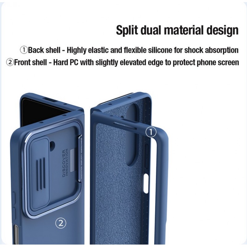 Θήκη NILLKIN CamShield Silky Silicone Case Samsung Galaxy Z Fold5 5G SM-F946 Black Θήκη NILLKIN CamShield Silky Silicone Case Samsung Galaxy Z Fold5 5G SM-F946 Black