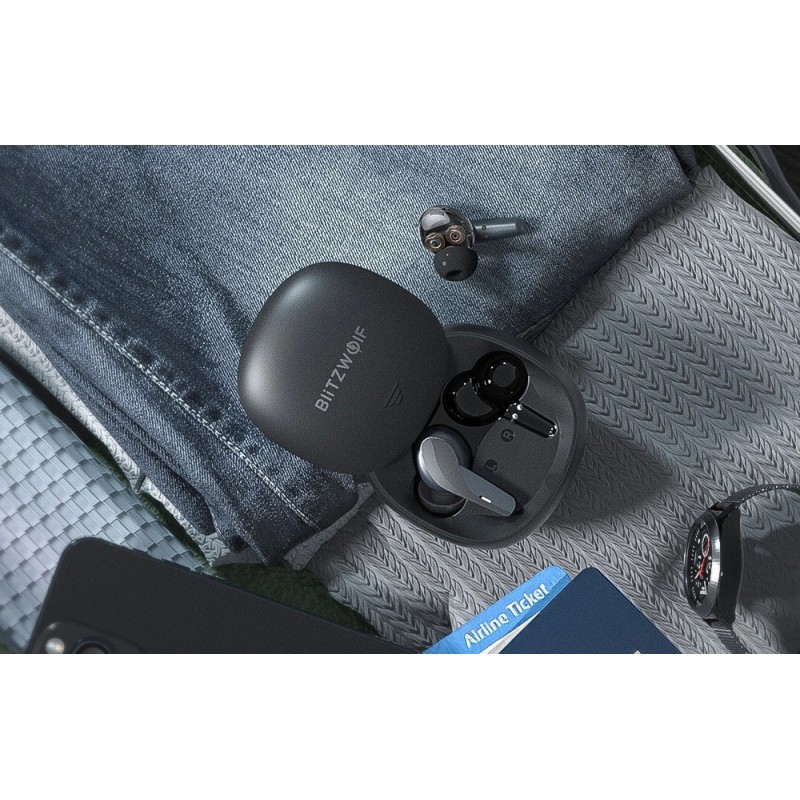 Ακουστικά Bluetooth BlitzWolf BW-FYE15 In-ear Bluetooth Handsfree Black