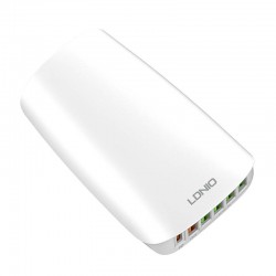 Φορτιστής Ταξιδιού Ldnio A6573C Adapter 5xUSB-A , USB-C & Cable 65W White