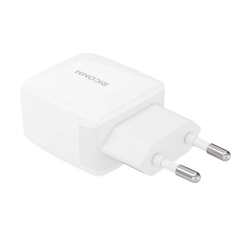 Φορτιστής Ταξιδιού Ricomm Wall Charger USB-C RC251 & Cable USB-C 2.1m White
