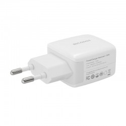 Φορτιστής Ταξιδιού Ricomm Wall Charger USB-C RC251 & Cable USB-C 2.1m White
