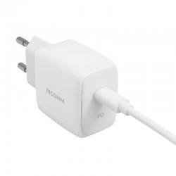 Φορτιστής Ταξιδιού Ricomm Wall Charger USB-C RC251 & Cable USB-C 2.1m White