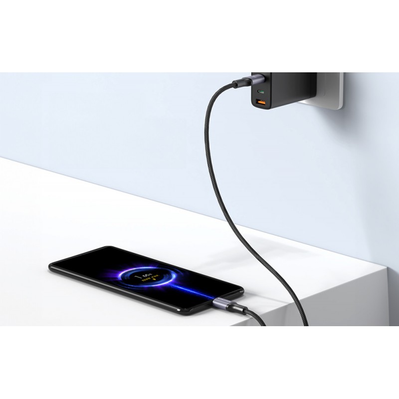 Καλώδιο Rocoren Fast Charging Cable Type-C to Type-C 3m 100W Grey
