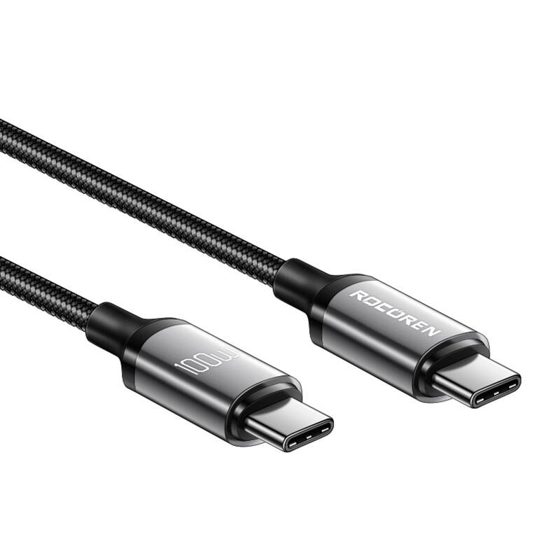 Καλώδιο Rocoren Fast Charging Cable Type-C to Type-C 3m 100W Grey