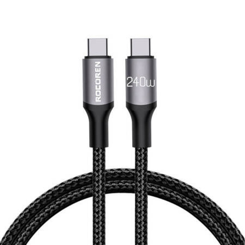 Καλώδιο Rocoren Fast Charging Cable Type-C to Type-C 3m 240W Grey Καλώδιο Rocoren Fast Charging Cable Type-C to Type-C 3m 240W Grey