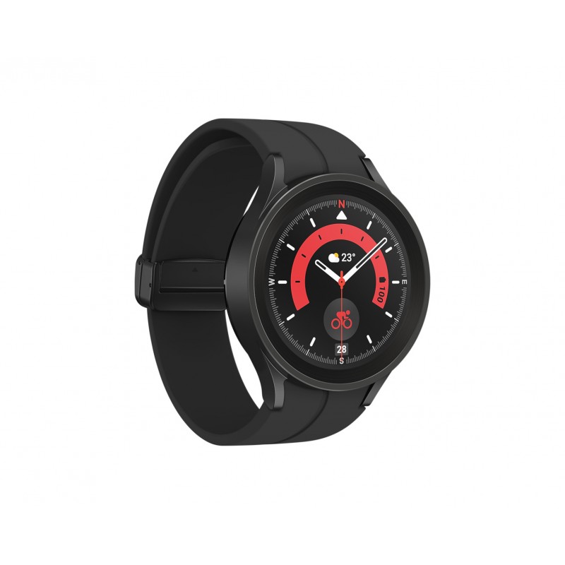 Samsung Galaxy Watch5 Pro Titanium 45mm Αδιάβροχο με Παλμογράφο (Black) Μεταχειρισμένο με 12 Μήνες Εγγύηση