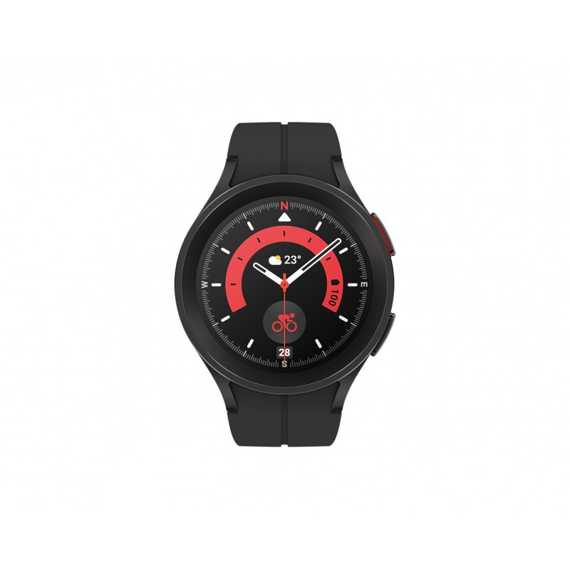 Samsung Galaxy Watch5 Pro Titanium 45mm Αδιάβροχο με Παλμογράφο (Black) Μεταχειρισμένο με 12 Μήνες Εγγύηση