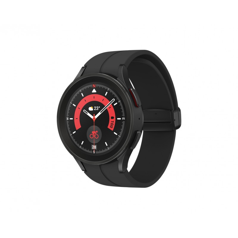 Samsung Galaxy Watch5 Pro Titanium 45mm Αδιάβροχο με Παλμογράφο (Black) Μεταχειρισμένο με 12 Μήνες Εγγύηση