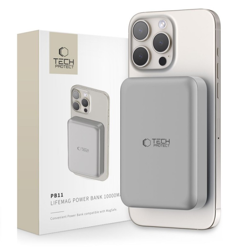 Εξωτερική Μπαταρία Tech-Protect PB11 Lifemag Magsafe PowerBank 10000mAh Titanium