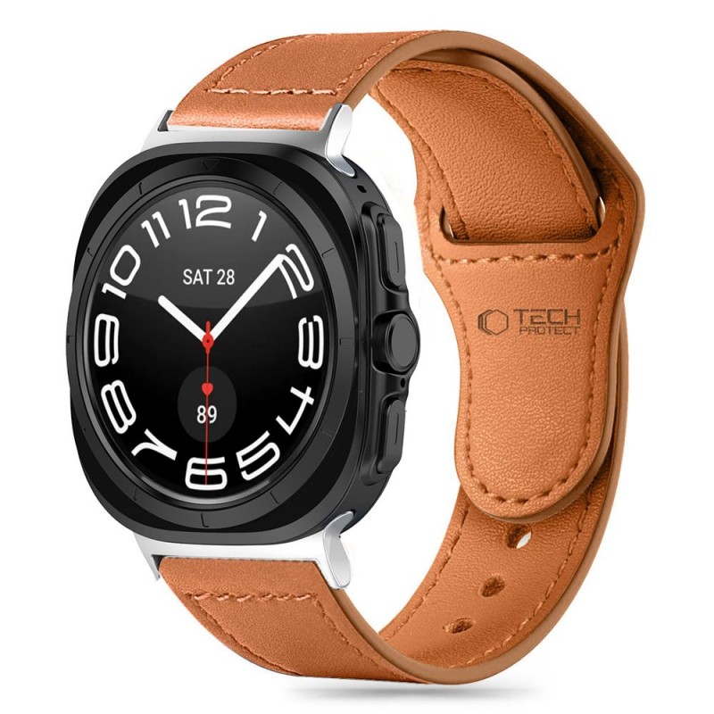Ανταλλακτικό λουράκι Tech-Protect Leatherfit Samsung Galaxy Watch Ultra (47mm) Brown