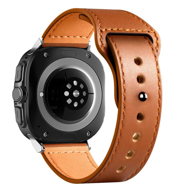 Ανταλλακτικό λουράκι Tech-Protect Leatherfit Samsung Galaxy Watch Ultra (47mm) Brown