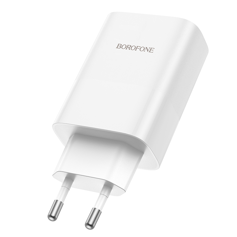 Φορτιστής Ταξιδιού Borofone BN10 Sunlight Usb + Type C - QC 3.0 PD 20W White
