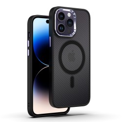Θήκη Tel-Protect Carbon MagSafe Apple iPhone 15 Pro Max (6.7") Black / Purple 
