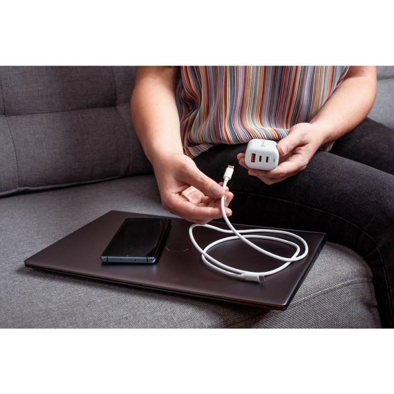 Φορτιστής Ταξιδίου Forcell F-Energy GaN Travel Charger with 2xUSB C and USB A 65W Quick Charge White Φορτιστής Ταξιδίου Forcell F-Energy GaN Travel Charger with 2xUSB C and USB A 65W Quick Charge White