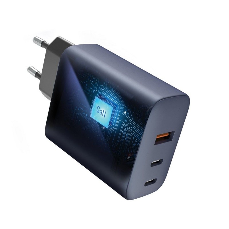 Φορτιστής Ταξιδίου Forcell F-Energy GaN Travel Charger with 2xUSB C and USB A 65W Quick Charge Grey Φορτιστής Ταξιδίου Forcell F-Energy GaN Travel Charger with 2xUSB C and USB A 65W Quick Charge Grey