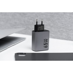 Φορτιστής Ταξιδίου Forcell F-Energy GaN Travel Charger with 2xUSB C and USB A 65W Quick Charge Grey Φορτιστής Ταξιδίου Forcell F-Energy GaN Travel Charger with 2xUSB C and USB A 65W Quick Charge Grey