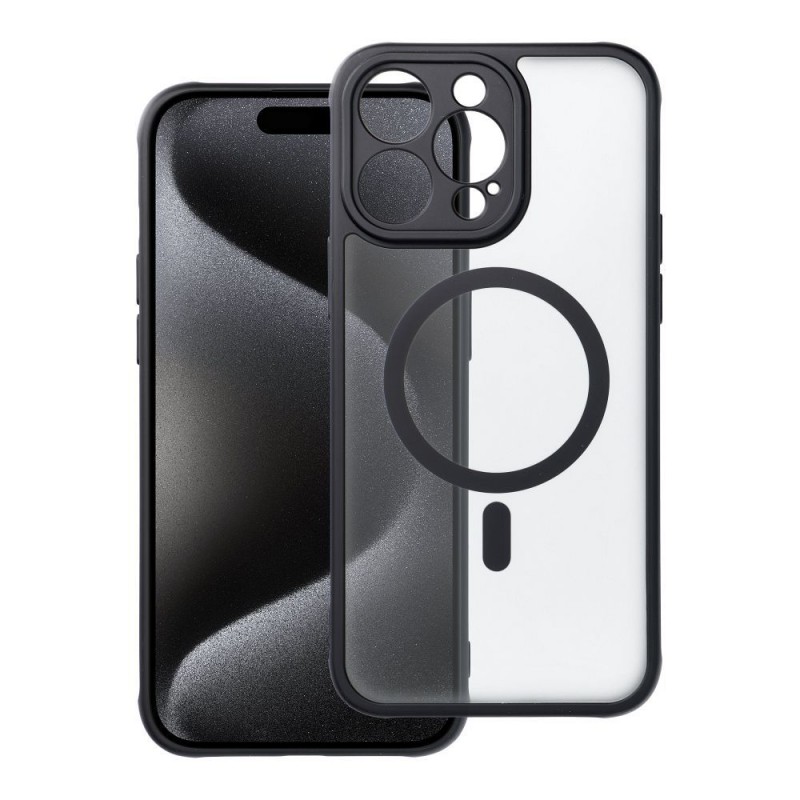 Θήκη Full Matte Mag Cover Apple iPhone 15 Pro Max (6.7") Black