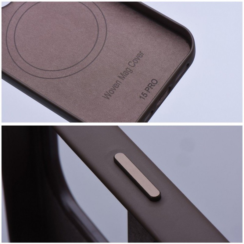Θήκη Woven Mag Cover with Magsafe Apple iPhone 15 Pro Max (6.7") Light Brown