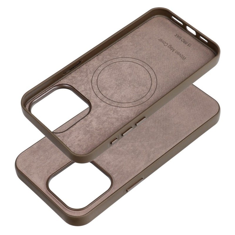 Θήκη Woven Mag Cover with Magsafe Apple iPhone 15 Pro Max (6.7") Light Brown