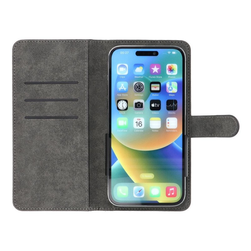 Θήκη Book Universal Common size XL for SAMSUNG A12 / A13 4G / A34 5G / A02s / XIAOMI Redmi 12 4G / 12C / NOTE 12 4G / 12 PRO 5G OPPO A53s / A72 / A92 Black