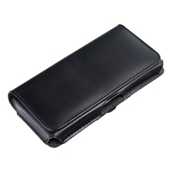 Θήκη Οριζόντια Belt Clip Leather Universal Classic Model 16 for IPHONE 15 / 15 PRO / 14 / 14 PRO /Samsung S23 / S24 / S10/ A6 2018 / Huawei P30/P30 Lite/ Nokia 3.1/5.1 Black  