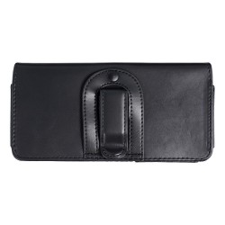 Θήκη Οριζόντια Belt Clip Leather Universal Classic Model 16 for IPHONE 15 / 15 PRO / 14 / 14 PRO /Samsung S23 / S24 / S10/ A6 2018 / Huawei P30/P30 Lite/ Nokia 3.1/5.1 Black  
