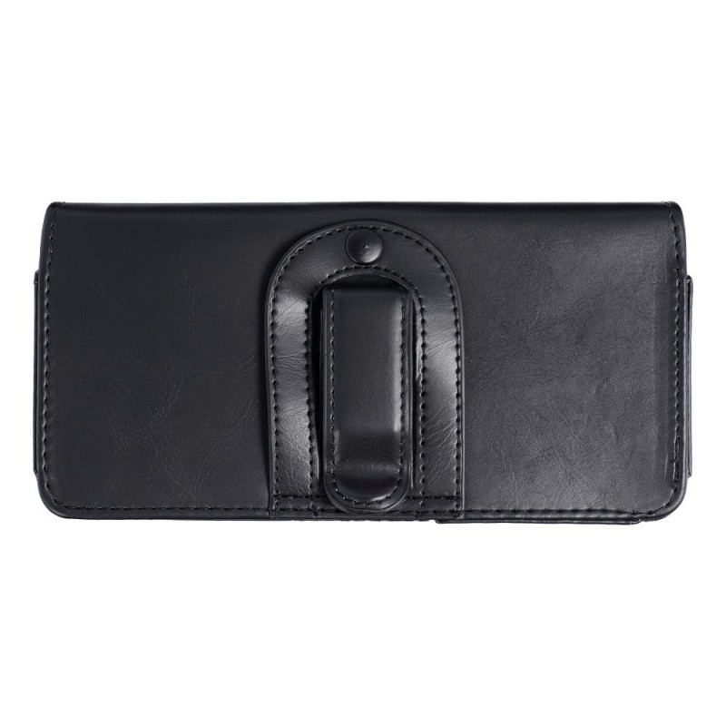 Θήκη Οριζόντια Belt Clip Leather Universal Classic Model 16 for IPHONE 15 / 15 PRO / 14 / 14 PRO /Samsung S23 / S24 / S10/ A6 2018 / Huawei P30/P30 Lite/ Nokia 3.1/5.1 Black  