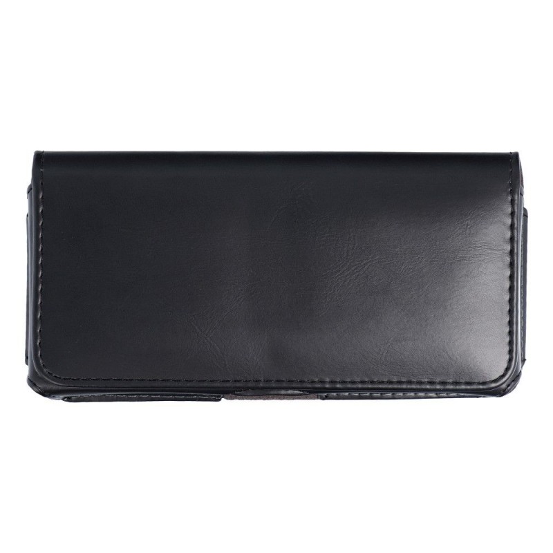 Θήκη Οριζόντια Belt Clip Leather Universal Classic Model 16 for IPHONE 15 / 15 PRO / 14 / 14 PRO /Samsung S23 / S24 / S10/ A6 2018 / Huawei P30/P30 Lite/ Nokia 3.1/5.1 Black  