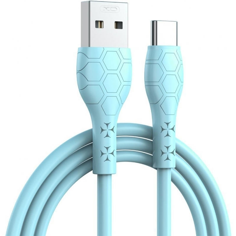 Καλώδιο Data XO Football Soft Rubber USB to Type C  2.4A 1m (NB240) Sky Blue