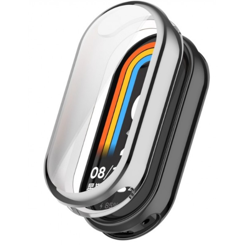 Θήκη Electroplated TPU Full Screen Cover Xiaomi Band 9 / 9 NFC Silver