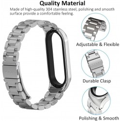 Ανταλλακτικό λουράκι Xiaomi Band 8 / 9 / 9 NFC  Stainless Steel Silver