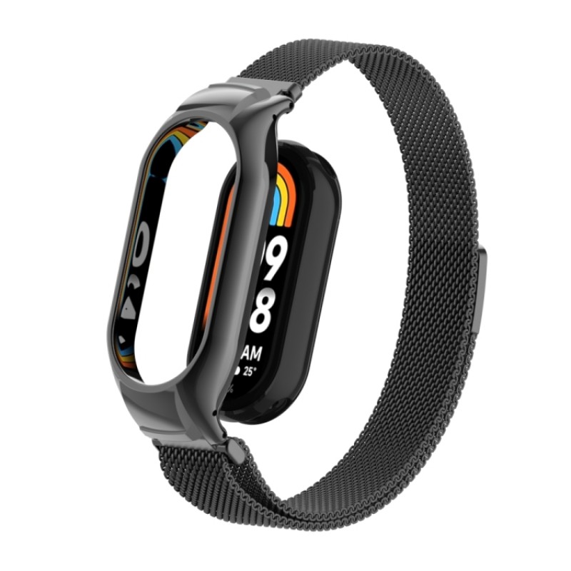 Ανταλλακτικό λουράκι Xiaomi Band 8 / 9 / 9 NFC Milanese Black Ανταλλακτικό λουράκι Xiaomi Band 8 / 9 / 9 NFC Milanese Black