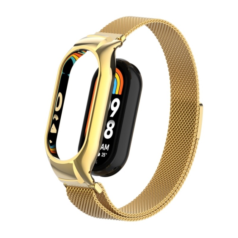 Ανταλλακτικό λουράκι Xiaomi Band 8 / 9 / 9 NFC Milanese Gold Ανταλλακτικό λουράκι Xiaomi Band 8 / 9 / 9 NFC Milanese Gold