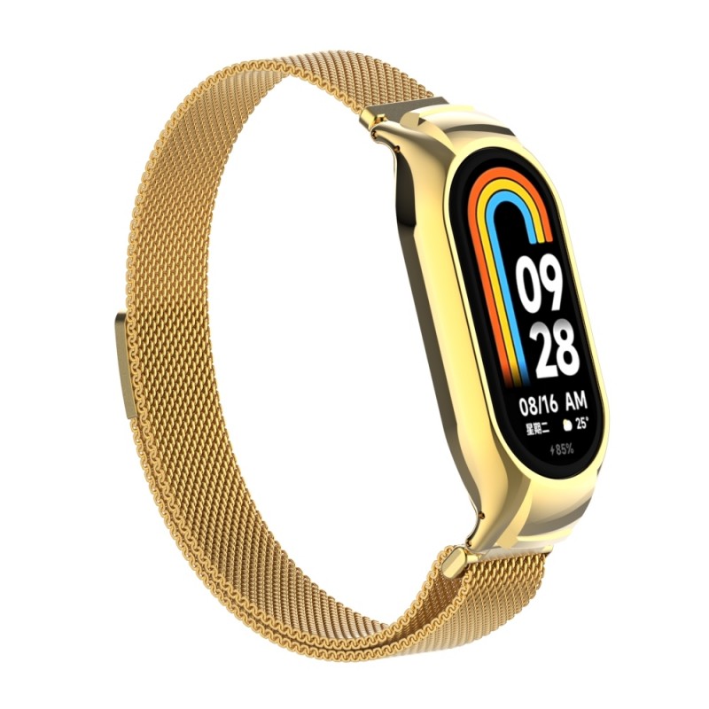Ανταλλακτικό λουράκι Xiaomi Band 8 / 9 / 9 NFC Milanese Gold Ανταλλακτικό λουράκι Xiaomi Band 8 / 9 / 9 NFC Milanese Gold