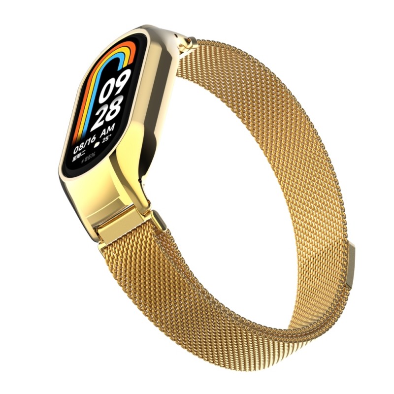 Ανταλλακτικό λουράκι Xiaomi Band 8 / 9 / 9 NFC Milanese Gold Ανταλλακτικό λουράκι Xiaomi Band 8 / 9 / 9 NFC Milanese Gold