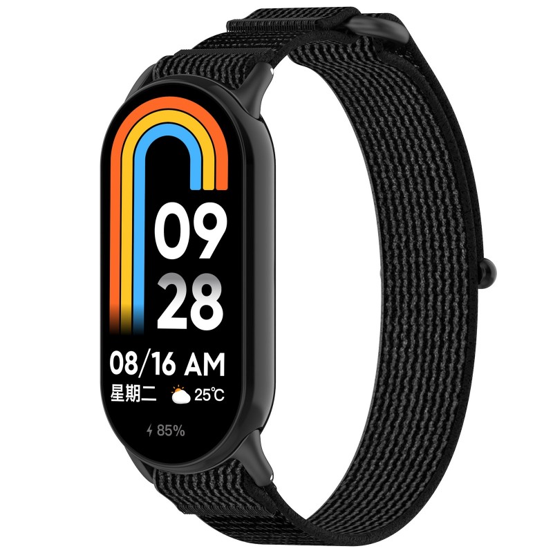 Ανταλλακτικό λουράκι Xiaomi Band 8 / 9 / 9 NFC Nylon Black/Grey