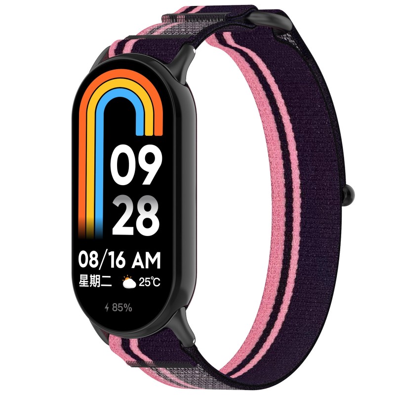 Ανταλλακτικό λουράκι Xiaomi Band 8 / 9 / 9 NFC Nylon Pink/Purple