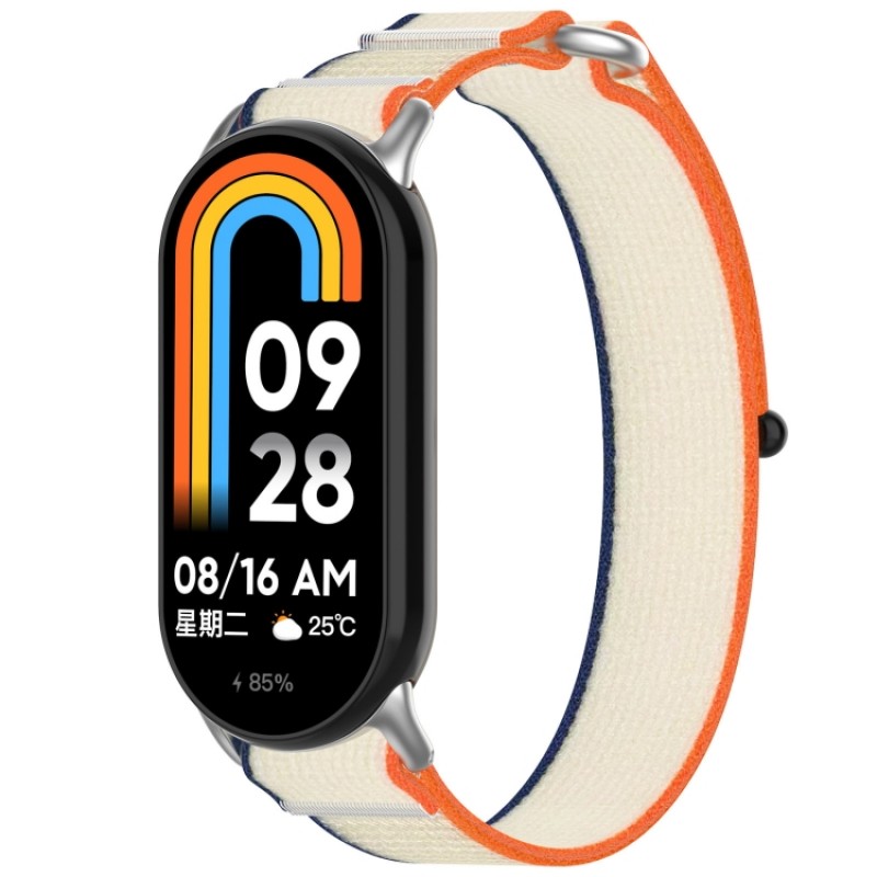 Ανταλλακτικό λουράκι Xiaomi Band 8 / 9 / 9 NFC Nylon Orange/Beige