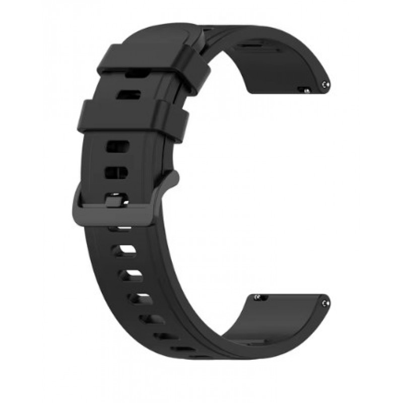 Ανταλλακτικό λουράκι QuickFit Sportband Black Buckle Black για Samsung Galaxy Watch3(45mm)/Watch(46mm)/Xiaomi Haylou LS05/Amazfit GTR(47mm)/2e(46mm)/Stratos 2/3/Mi Watch(46mm)/Huawei GT/Active/GT 2/Pro/Honor GS Pro/Magic/2(46mm) (22mm)