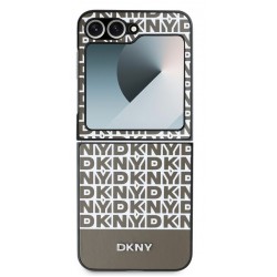 Θήκη  DKNY PU Leather Repeat Pattern Bottom Stripe Samsung Galaxy Z Flip6 SM-F741 / Flip7 FE 5G SM-761B Brown