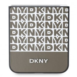 Θήκη  DKNY PU Leather Repeat Pattern Bottom Stripe Samsung Galaxy Z Flip6 SM-F741 / Flip7 FE 5G SM-761B Brown