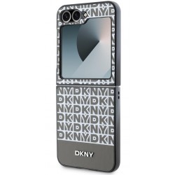 Θήκη  DKNY PU Leather Repeat Pattern Bottom Stripe Samsung Galaxy Z Flip6 SM-F741 / Flip7 FE 5G SM-761B Brown