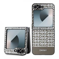Θήκη  DKNY PU Leather Repeat Pattern Bottom Stripe Samsung Galaxy Z Flip6 SM-F741 / Flip7 FE 5G SM-761B Brown