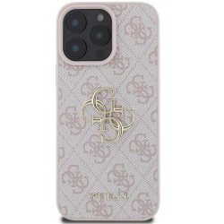 Θήκη Guess PU 4G Metal Logo Case Apple iPhone 16 Pro Max (6.9") Pink