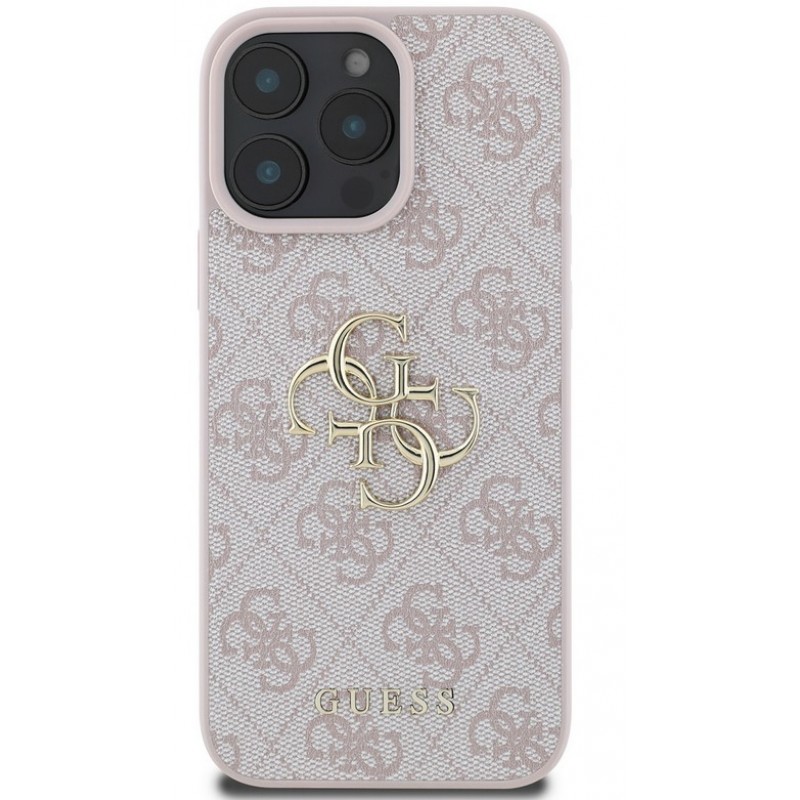 Θήκη Guess PU 4G Metal Logo Case Apple iPhone 16 Pro Max (6.9") Pink